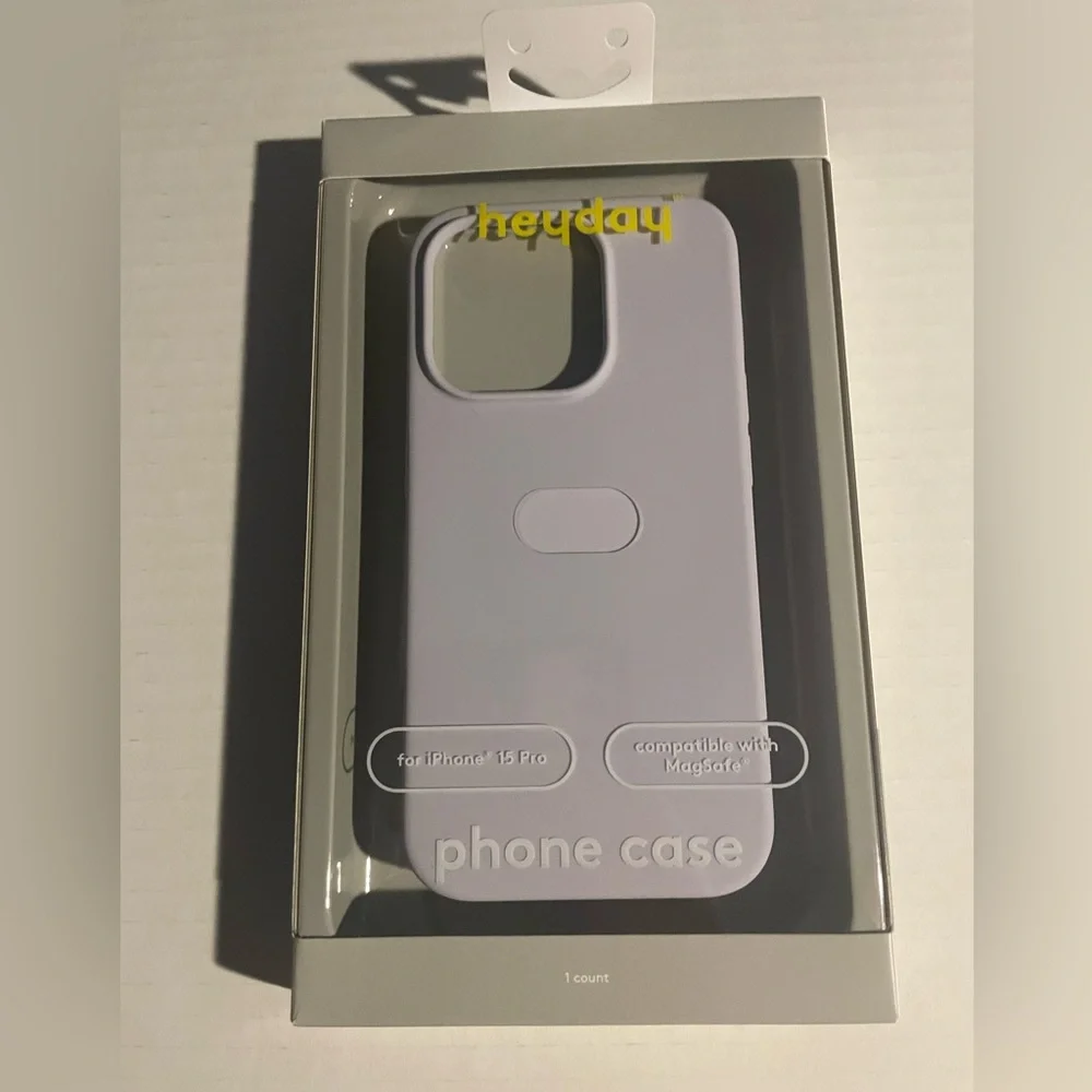 Heyday Light Purple Phone Case for iPhone 15 Pro New Sealed Magsafe Compatible